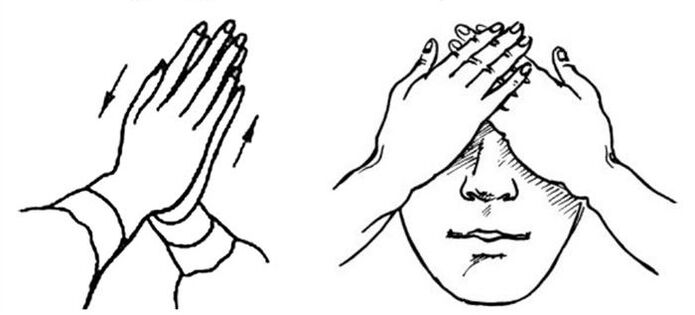 Palmer pour les yeux avec un mauvais voir