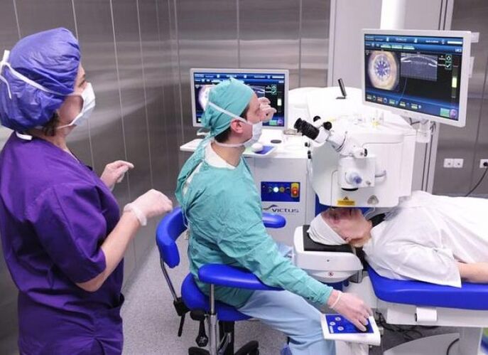 La coagulation au laser est réalisée pour les déchirures rétiniennes